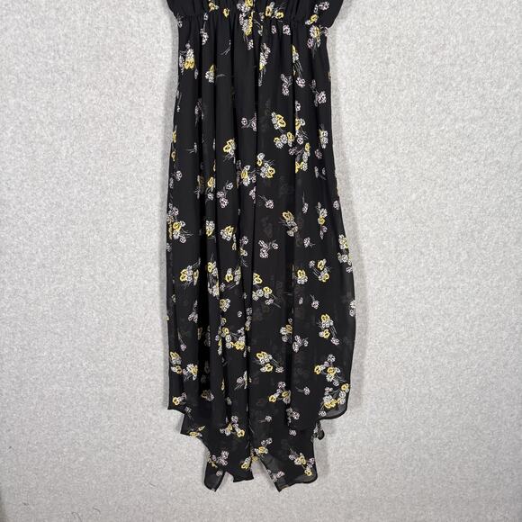 Maurices Fairy Coquette Y2K Dress XS Sheer Polka Dot Floral Asymmetric Babydoll - Picture 5 of 16